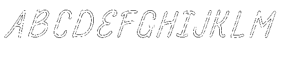 Amazing Pearl Outline Italic FONT