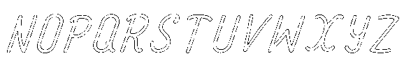 Amazing Pearl Outline Italic Font LOWERCASE
