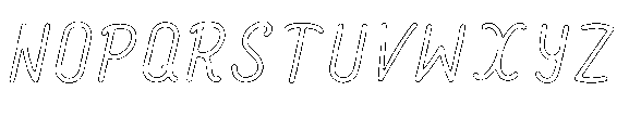 Amazing Pearl Outline Font UPPERCASE