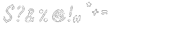 Amazing Pearl Rough Outline Font OTHER CHARS