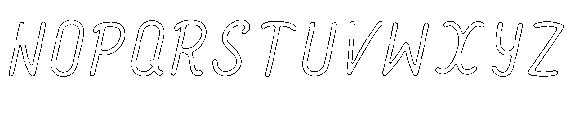 Amazing Pearl Rough Outline Font LOWERCASE