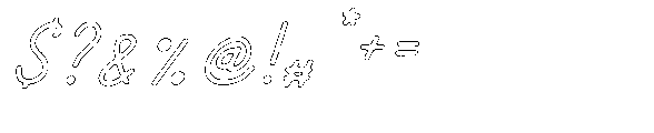 Amazing Pearl Rust Outline Italic Font OTHER CHARS