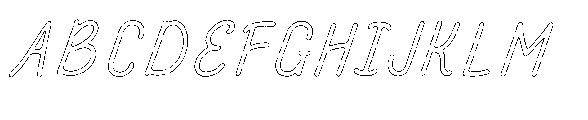 Amazing Pearl Rust Outline Italic Font UPPERCASE