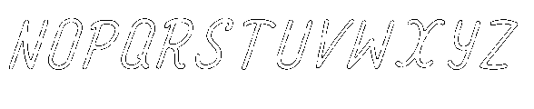 Amazing Pearl Rust Outline Italic Font UPPERCASE