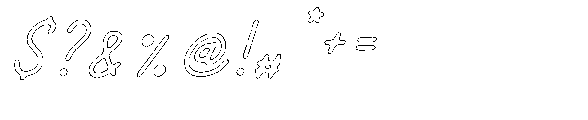 Amazing Pearl Scratch Outline Italic Font OTHER CHARS