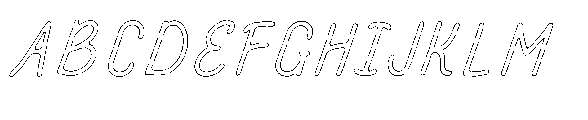 Amazing Pearl Scratch Outline Italic Font UPPERCASE