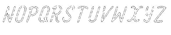 Amazing Pearl Scratch Outline Italic Font LOWERCASE