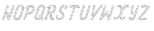Amazing Pearl Worn Outline Italic Font UPPERCASE