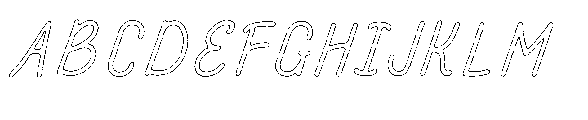 Amazing Pearl Worn Outline Italic FONT