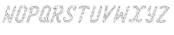 Amazing Pearl Worn Outline Italic Font LOWERCASE