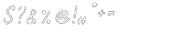Amazing Pearl Worn Outline Font OTHER CHARS