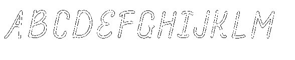 Amazing Pearl Worn Outline Font UPPERCASE