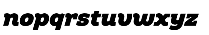 Amazing Slab Black Italic Font LOWERCASE