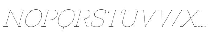 Amazing Slab Thin Italic Font UPPERCASE