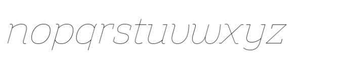 Amazing Slab Thin Italic Font LOWERCASE