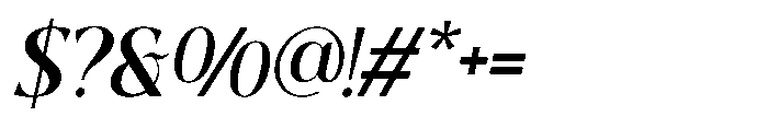 Ambery Verita Italic Font OTHER CHARS