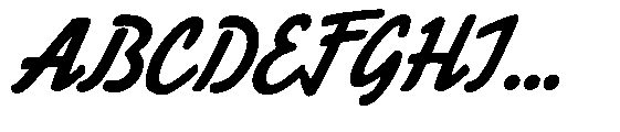 Ambiday Slant Regular Font UPPERCASE