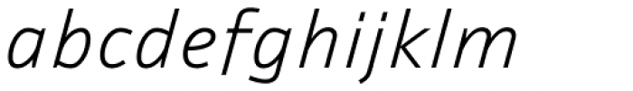 Ambiguity Normate Light Italic Font LOWERCASE