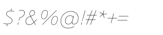 Ambiguity Pro Normate Thin Italic Font OTHER CHARS