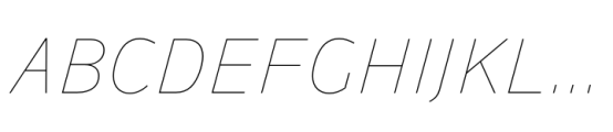 Ambiguity Pro Normate Thin Italic Font UPPERCASE