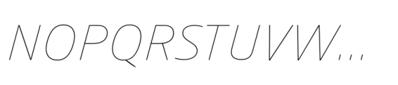 Ambiguity Pro Normate Thin Italic Font UPPERCASE
