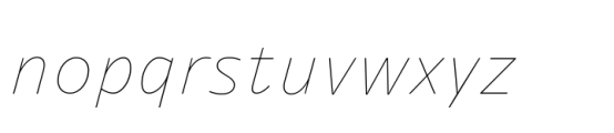Ambiguity Pro Normate Thin Italic Font LOWERCASE