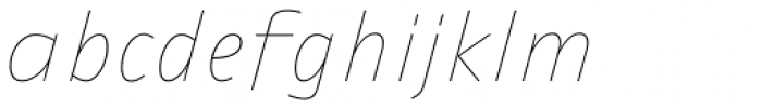 Ambiguity Radical Thin Italic Font LOWERCASE