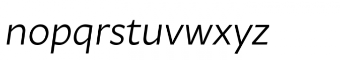 Ambra Sans Text Book Italic Font LOWERCASE