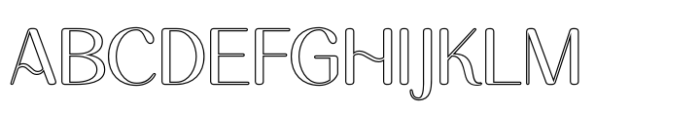 Ameda Rounded Outline Font UPPERCASE