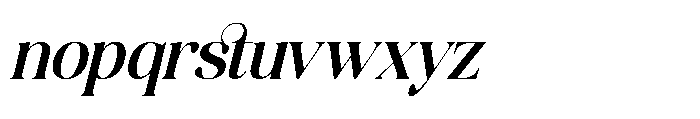 America Nights Italic Font LOWERCASE