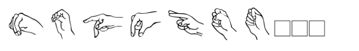 American Sign Alphabet Font LOWERCASE