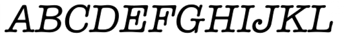 American Typewriter Italic A Font UPPERCASE
