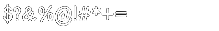 Ameston Outline Font OTHER CHARS