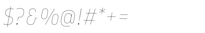 Amfibia Hairline Italic Font OTHER CHARS