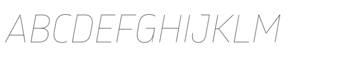 Amfibia Hairline Italic Font UPPERCASE