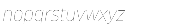 Amfibia Hairline Italic Font LOWERCASE