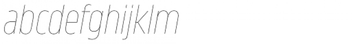 Amfibia Hairline Narrow Italic Font LOWERCASE