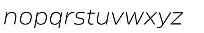 Amfibia Light Wide Italic Font LOWERCASE