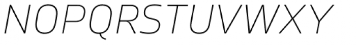 Amfibia Thin Expanded Italic Font UPPERCASE
