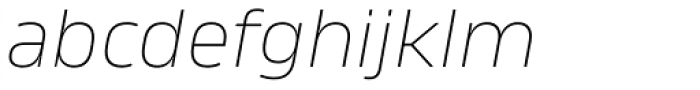 Amfibia Thin Expanded Italic Font LOWERCASE