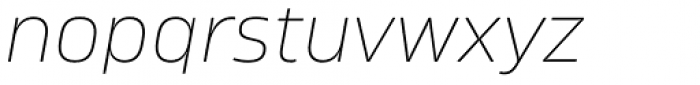 Amfibia Thin Expanded Italic Font LOWERCASE
