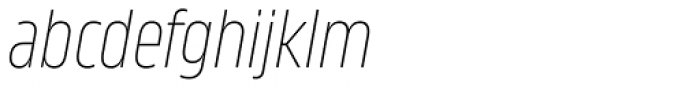 Amfibia Thin Narrow Italic Font LOWERCASE
