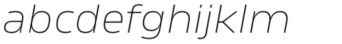 Amfibia Thin Wide Italic Font LOWERCASE