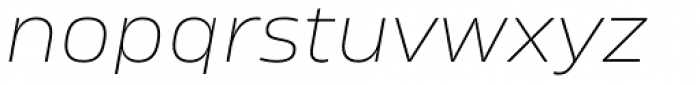Amfibia Thin Wide Italic Font LOWERCASE