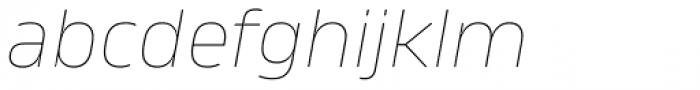 Amfibia Ultra Thin Expanded Italic Font LOWERCASE