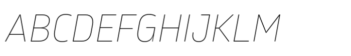 Amfibia Ultra Thin Italic Font UPPERCASE
