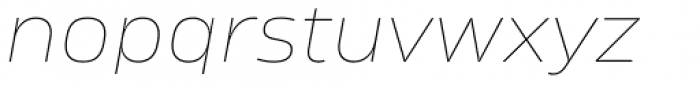 Amfibia Ultra Thin Wide Italic Font LOWERCASE