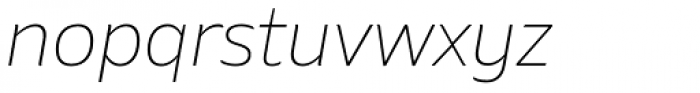 Amino ExtraLight Italic Font LOWERCASE