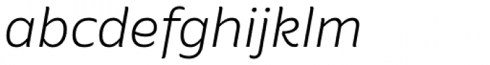 Amino Light Italic Font LOWERCASE