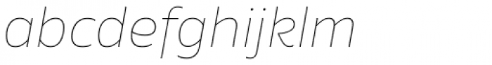 Amino Thin Italic Font LOWERCASE